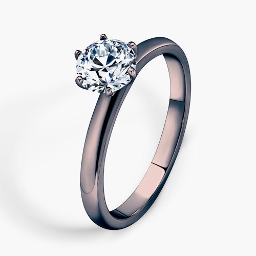 Pierścionek zaręczynowy SAVICKI: czarne złoto, diament